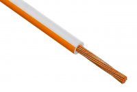 Cablu Electric Auto Litat 0.35mmp Alb-Portocaliu - Cupru Pur FLRYB035WHOR/TM - la Rola 10 metri