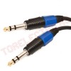 Cablu Jack 6.35 Stereo - Jack 6.35 Stereo  3m BALANSAT JSJS3BK pentru Orga Boxe Active Mixer Statie Microfon Efecte