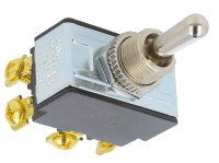 Comutator cu Maneta Bipolar 3 Pozitii cu Revenire 6 pini ON-OFF-(ON) APTB12H 21A 14VDC