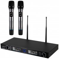 Set 2 Microfoane Wireless fara fir Profesionale UHF MVN910 cu distanta mare de transmisie