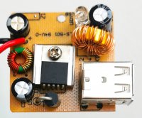 Modul Coborator de Tensiune Step-Down Convertor   de la 10 - 28V la 5V 3A cu LM2576 ADJ si 2 Mufe USB-A DCS503