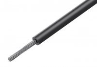 Cablu Termorezistent +180*C/-60*C  1x1.0mm2 Cupru Multifilar Izolat cu SILICON NEGRU 500V CTF16010BLK - la Rola 5m