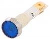 Lampi Indicatoare 12V &gt; Bec Indicator Lampa Control Bord Auto D10 Albastru  12Vcc cu LED si Papuci 6.3mm IND10P12BLUW-P