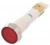 Lampi Indicatoare 12V &gt; Bec Indicator Lampa Control Bord Auto D10 Rosu  12Vcc cu LED si Papuci 6.3mm IND10P12REDW-P