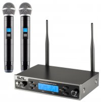 Set 2 Microfoane Wireless fara fir Profesionale UHF MVN610 SAL