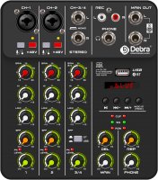 Mixer  4 Canale Debra-V4 Stereo Phantom Delay USB Player Bluetooth