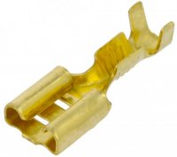 Papuc Auto Mama Neizolat AURIU din Alama Plat 6.3mm pentru fir 0.5-1.5mmp - M6050AU - set 100buc