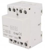 Contactor 4 Contacte NO 40A cu bobina la 230Vac pe Sina DIN IKA4040230