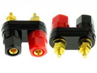 Borna Banana Mama Panou Dubla DC500D pentru Alimentator Baterie Multimetru Redresor Boxa Amplificator