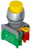 Buton Comanda Panou 2 Contacte NO+NC PBL221YEL Galben