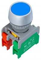 Buton Comanda Panou 2 Contacte NO+NC IP65 PBF221OCBLU Albastru