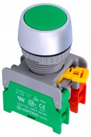 Buton Comanda Panou 2 Contacte NO+NC IP65 PBF221OCG Verde