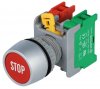 Buton Comanda Panou 2 Contacte NO+NC IP65 PBF221OCZRD Rosu STOP Oprire