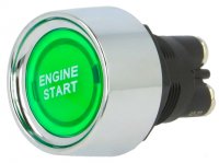 Buton Auto fara Retinere D22 ENGINE START PORNIRE Motor A223B07GRN 12V - 50A cu LED Verde