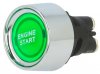 Buton Auto fara Retinere D22 ENGINE START PORNIRE Motor A223B07GRN 12V - 50A cu LED Verde