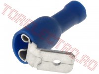 Papuc Auto Mama / Tata Izolat ALBASTRU Plat 6.3mm Cupru Stanat pentru fir 1.5-2.5mmp M68ZBB021 - set  10 bucati