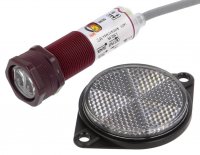 Senzor de Proximitate Optic cu REFLEXIE pe filet M18 NPN NO-NC Reglabil Distanta 0...3m Alimentare 10...30Vdc Cablu 2m clasa IP66 WORNPW1
