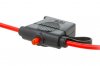 Socluri Sigurante cu cablu > Soclu 30A cu Fir Rosu pentru Siguranta Auto Lamelara AMF cu Protectie la Apa OBX44RD IP66 cu LED Rosu