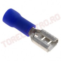 Papuc Auto Mama Izolat Partial Albastru din Cupru Stanat Plat 4.8mm Ninigi pentru fir 1.5-2.5mmp - M46B - set 10buc