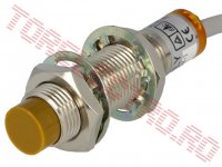 Senzor de Proximitate Inductiv pe filet M12 Iesire PNP-NO Distanta 0-8mm Alimentare 10-30Vcc cu Cablu 2m LR12XBN08DPOY