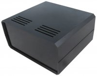 Carcasa Neagra din Polimer BOX427 cu Fante Aerisire - 160x180x85mm