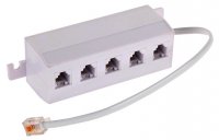 Adaptor RJ11 Tata la 5x RJ11 Mama cu cablu 20cm RJ11MX5