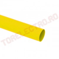 Tub Termocontractabil   4.8mm contractie 2:1 Galben 1m - Set 10 bucati