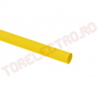 Tub Termocontractabil   1.6mm contractie 2:1 Galben 1m - Set 10 bucati