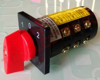 Comutator Rotativ  3 Pozitii 1-0-2 cu 3 came 10A 380V 3KW T5026