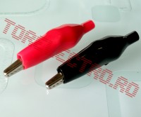 Crocodili 55mm pentru fir in husa de cauciuc CRX55 - set 2 bucati