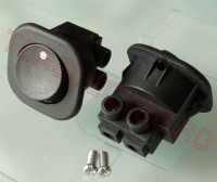 Comutator Auto Basculant R21 cu prindere fire in Suruburi SK9BK Negru pentru Lumini LED