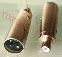 Adaptor XLR 3 Pini Cannon Tata la RCA Mama XLRt-RCAm