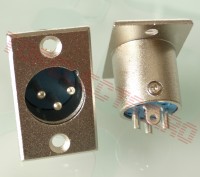 Priza XLR 3 Pini Tata de Panou XLR005