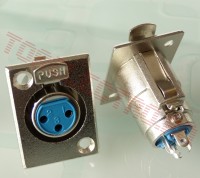 Priza XLR 3 Pini Mama de Panou XLR006