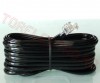 Cablu Telefonic de Linie 4 Fire Litate Negru -  5m