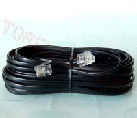 Cablu Telefonic de Linie 4 Fire Litate Negru - 10m