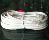 Cablu Telefonic de Linie 4 Fire Litate Alb - 15m
