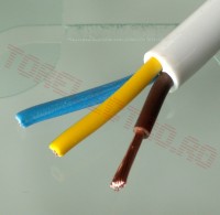 Cablu Electric Litat  3 Fire 3 x 1.5 mmp MYYM Alb Rotund din Cupru