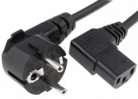 Cablu Stecker Tata CEE7/7 - IEC C13 Mama 10A 5m SN3115 cu ambele mufe la 90*
