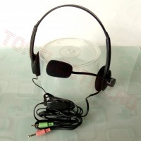 Casti cu Microfon AP850 Negre cu 2x Jack 3.5mm si cablu 1.7m