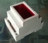 Cutii din Plastic pe Sina DIN > Cutie Sina DIN  4 Module BOX224ET - 70x89x65mm cu Ecran Rosu Transparent pentru Montaje Electronice de Masurare Panou Comanda si Control Automatizare