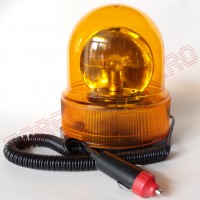 Girofar Auto Rotativ Galben cu Bec 24V GFG0071 si cablu de bricheta