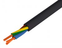 Cablu Electric Litat  3 Fire 3 x 1 mmp MYYM Negru Rotund din Cupru R3x1BK