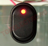 Comutator Auto Rocker 12V 2 Pozitii 3 pini Negru cu LED ROSU 12V B09047RED
