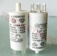 Condensator Pornire Motor Electric 1uF 450V Papuci Surub 28x56mm pentru ventilator centrala termica pe lemn Atmos