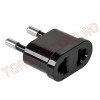 Adaptor Negru pentru stecker din SUA la norma Euro fara impamantare SUA126BLK