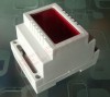 Cutii din Plastic pe Sina DIN > Carcasa Sina DIN  5 Module BOX243ER cu Geam ROSU Transparent - 90x87x65mm