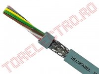 Cablu Ecranat Industrial  3 Fire 0.14mm2 Cupru 18x0.1mm Tresa Impletita Diametru Exterior 4mm Gri - la Rola 20m