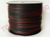 Cabluri Boxe si Difuzoare > Cablu Bifilar Flexibil 2x0.16mm2 Negru CAB0350 cu dunga Rosie - la rola 20metri