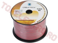 Cablu Bifilar Flexibil 2x0.50mm2 Rosu-Negru CAB0382 - Cupru Pur - la Rola 100m